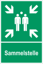 Rettungszeichen-Schild "Sammelstelle"